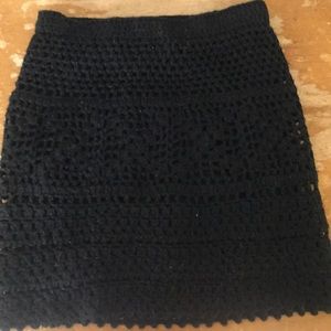 Knit mini skirt